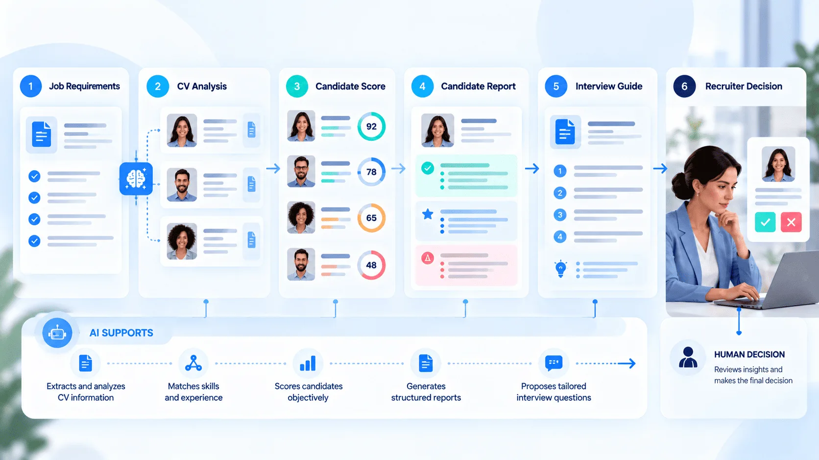 Flux de recrutement assisté par IA