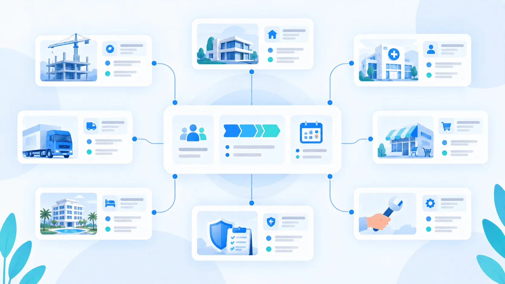 Shared CRM foundation adapting into industry-specific modules