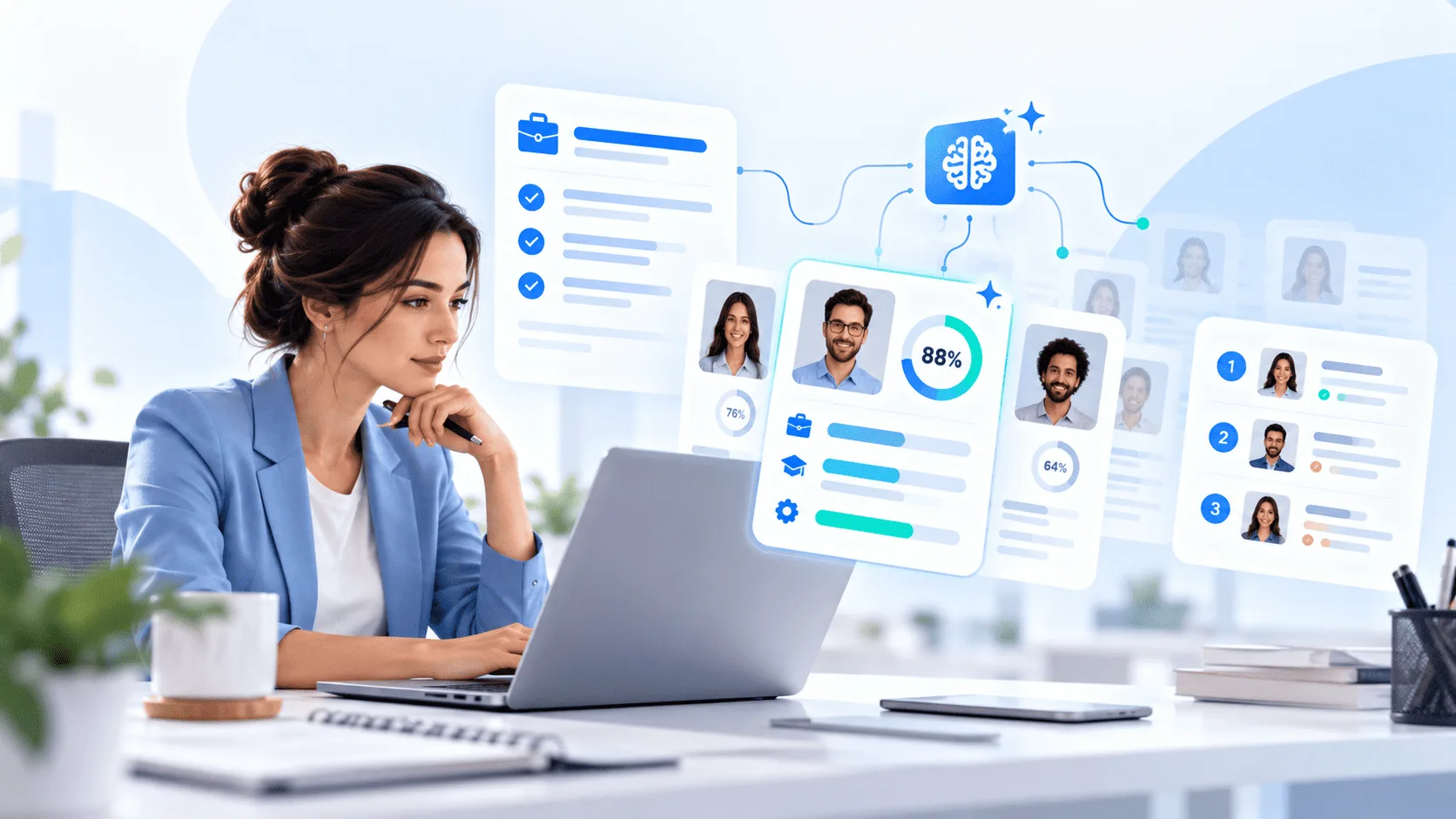 Recrutement assisté par l’IA au bureau
