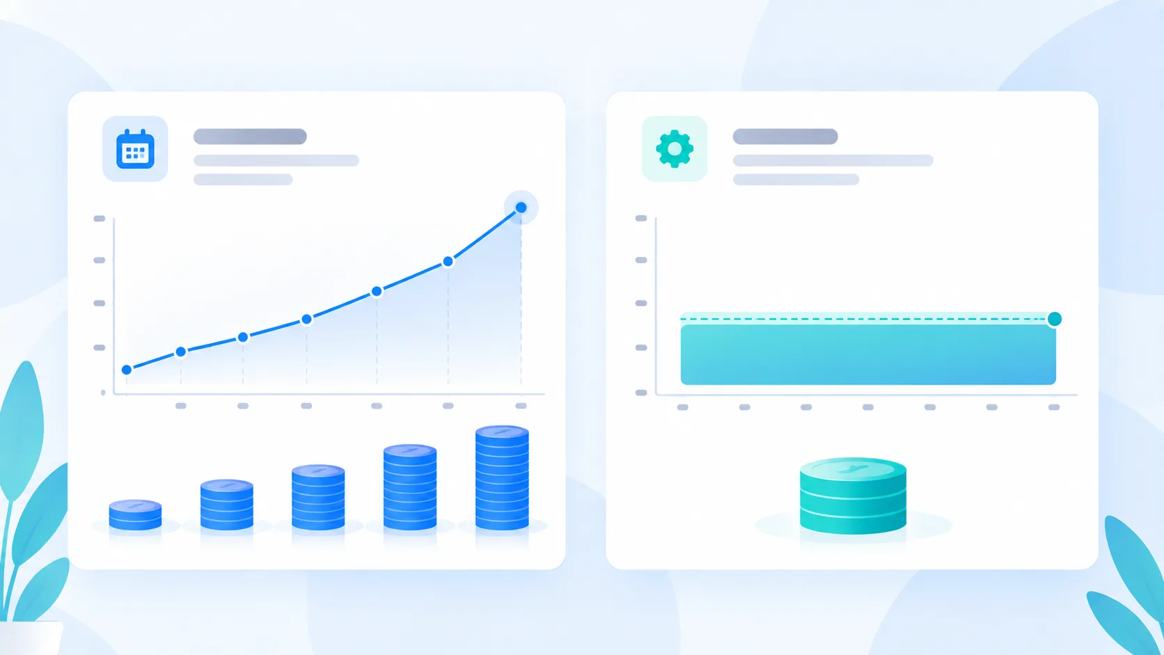 Comparison between rising SaaS subscription costs and a flat custom CRM software project cost